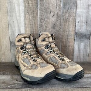 Womens Vasque Breeze XCR Tan Leather GTX Hiking Mid Boots Shoes Size 8.5 M